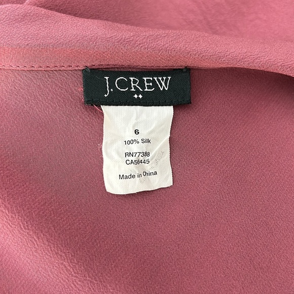 J. Crew Silk Rose Color Pink Women's Elegant Cowl Neck Sleeveless Solid Blouse S - Picture 7 of 8